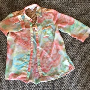 3/4 sleeve button down